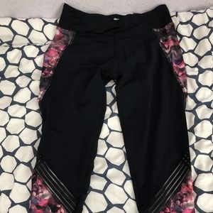 Black and patterned work out pants